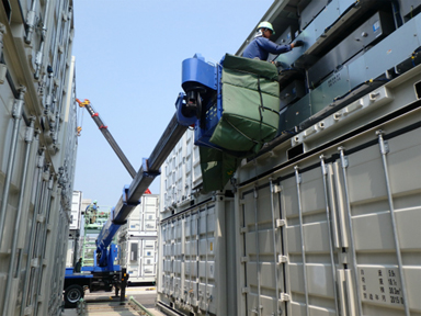 豊前発電所内 蓄電池システム メンテナンス工事